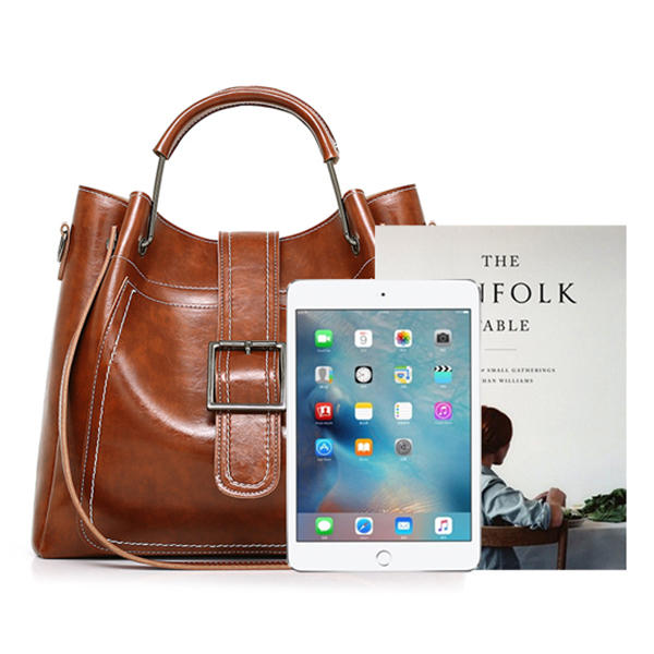 Women Faux Leather Three-piece Set Handbag Shoulder Bag Clutch Bag