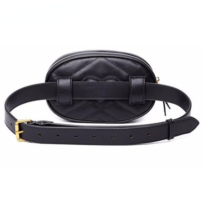 Luxury Fashionable Women's Barrel-shaped Leather Waist Bag