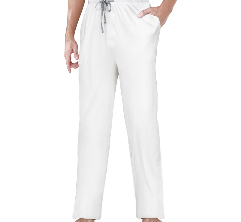 Mens Cotton Sleep Bottoms String Loose Pajamas