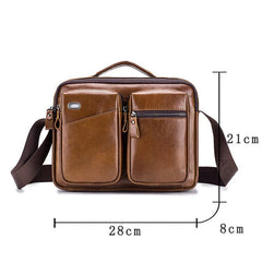 Men Genuine Leather Crossbody Bag