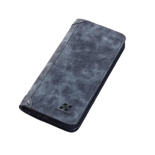 Vertical PU Leather Wallet 13 Card Slots Card Holder Casual Bill Holder For Men