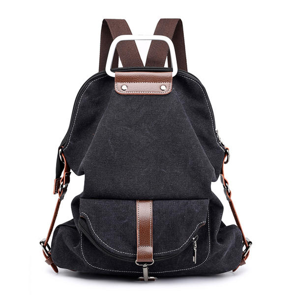 Women Multi-functional Casual Messenger Bag Canvas Crossbody Bag Backpack