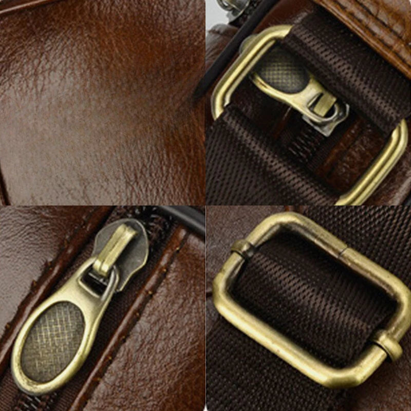 Men's Genuine Leather Business Casual Shoulder Crossbody Bag