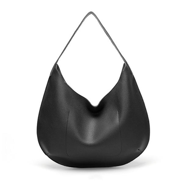 Women Simple Faux Leather Tote Bag Handbag Shoulder