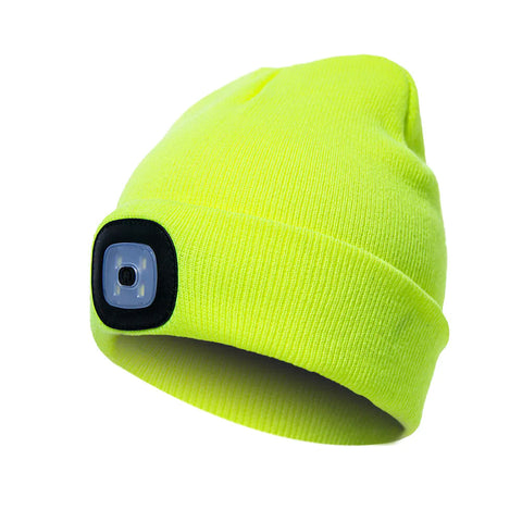 LED Light Beanie Hat Knit Cap Jogging Night Walking