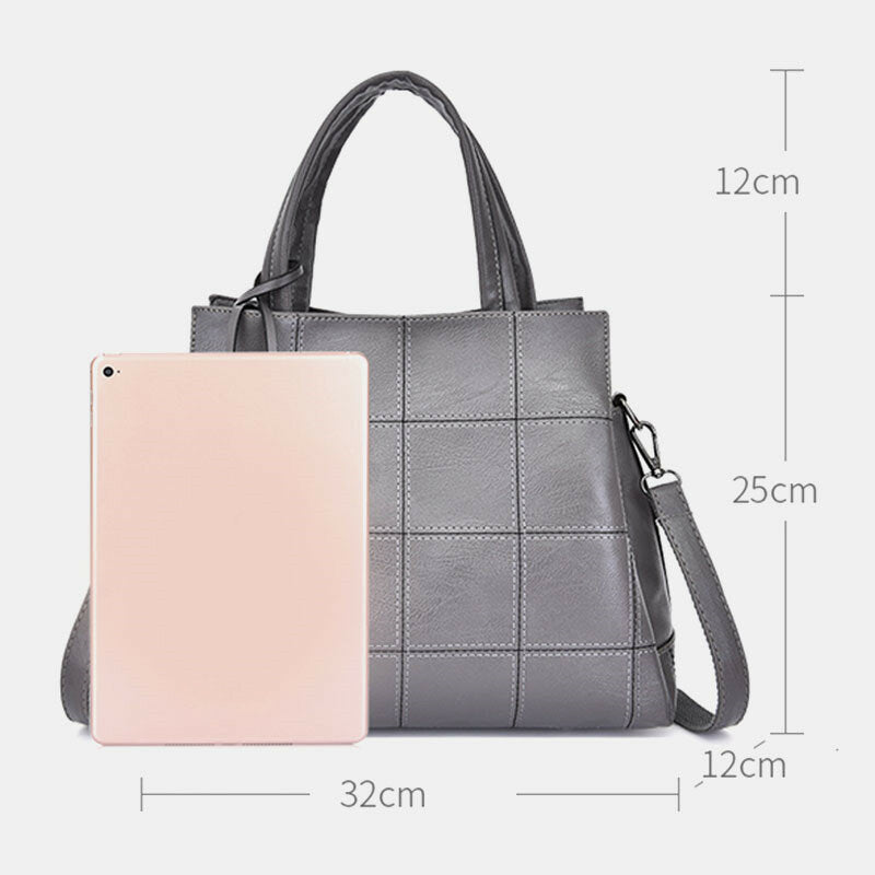 Women Solid Business Handbag Crossbody Bag Shoulder