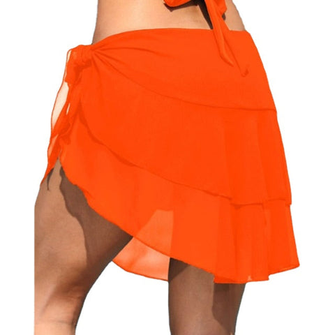 Women's Swimwear Beach Bottom Normal Swimsuit Lace up High Waisted Plain Black Orange Bathing Suits Sports Beach Wear Summer