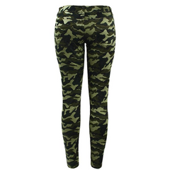 Chic Camo Army Green Skinny Jeans - Sheseelady