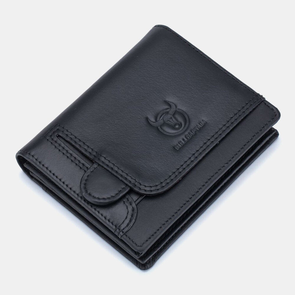 Men Genuine Leather Multi-card Slot RFID Anti-theft Thin Card Holder Money Clip Wallet Driver's License