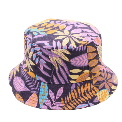 Printed Double-sided Visor With Foldable Cap Sunscreen Visor Fisherman Bucket Hat