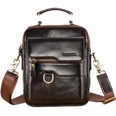 Men Genuine Leather Large Capacity Shoulder Bag Handbag