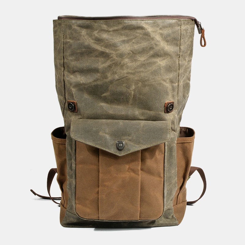 Men Vintage Canvas Travel Bag Waterproof Backpack Sport Climbing