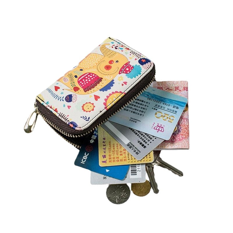 women pu leather rfid anti theft organ design multi card slot mini cute purse