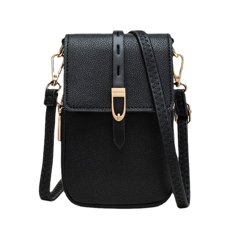 Women Casual Patchwork 6.3'' inch Phone Bag Crossbody Bag