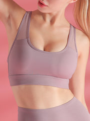 Women Yoga Running Shockproof Gather X-Back Breathable Sports Bras