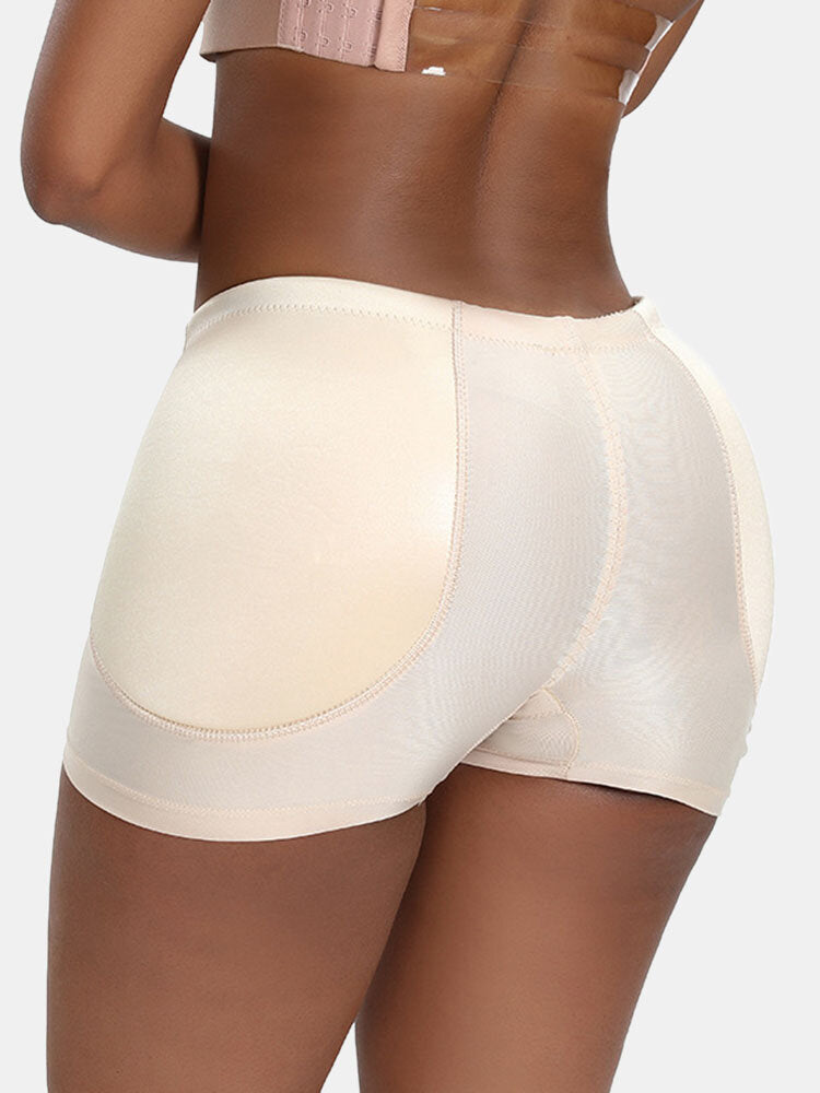 Women Seamless Plump Crotch Hip Lift Enhancing Padded Bum Panty Shapewear