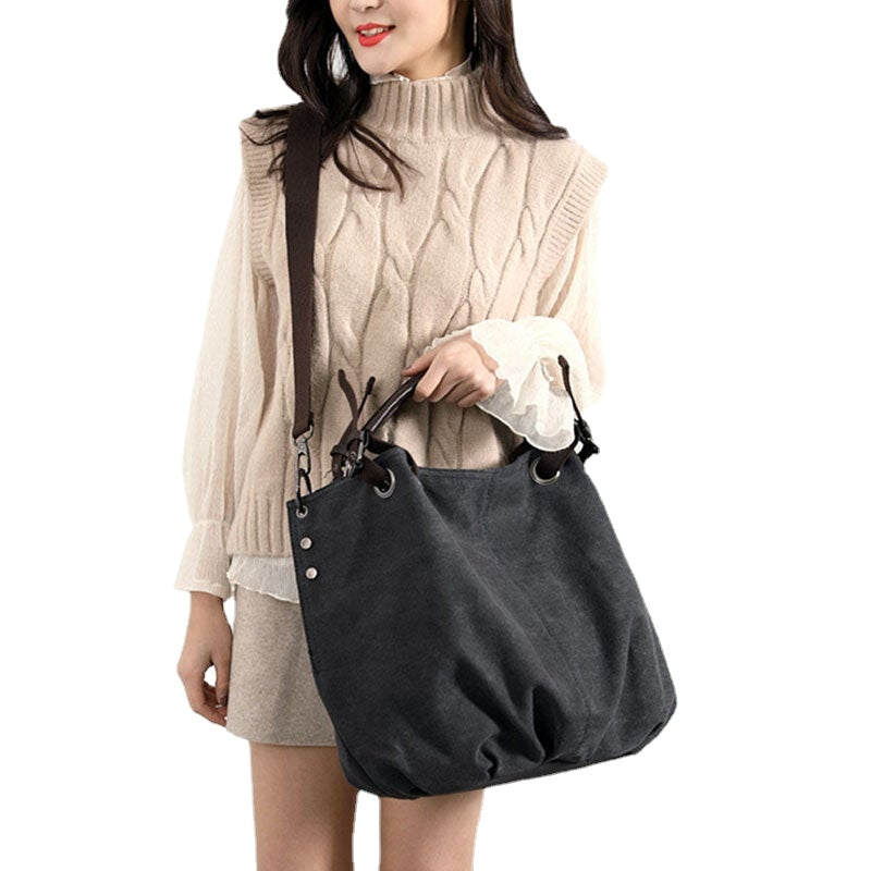 women canvas vintage handbag shoulder bag for outdoor