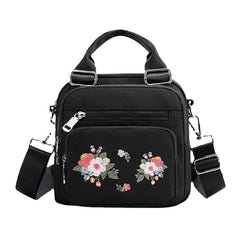 Women Nylon Fashion Embroidered Crossbody Bag Shoulder Bag Handbag