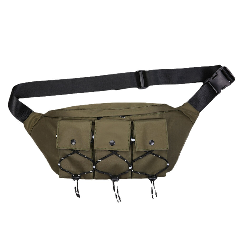Men Women Fashion Multi-pocket Light Weight Shoulder Bag Crossbody