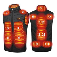 Heated Vest 13 Heating Areas Oversized Women Men Winter Vest Self Heating Vest Usb Electric Thermal Vest Jacket Outdoor Veste
