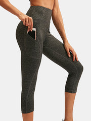 Women Solid Color Moisture Wicking Sport Yoga High Waist Pants