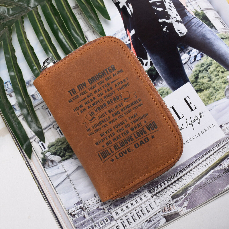 Men Genuine Leather RFID Blocking Anti-theft Retro Organ Shape Multi-slot Card Bag Wallet