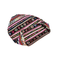 Women Winter Cotton Multi-purpose Flower Printing Casual Beanie Cap Neck Headgear
