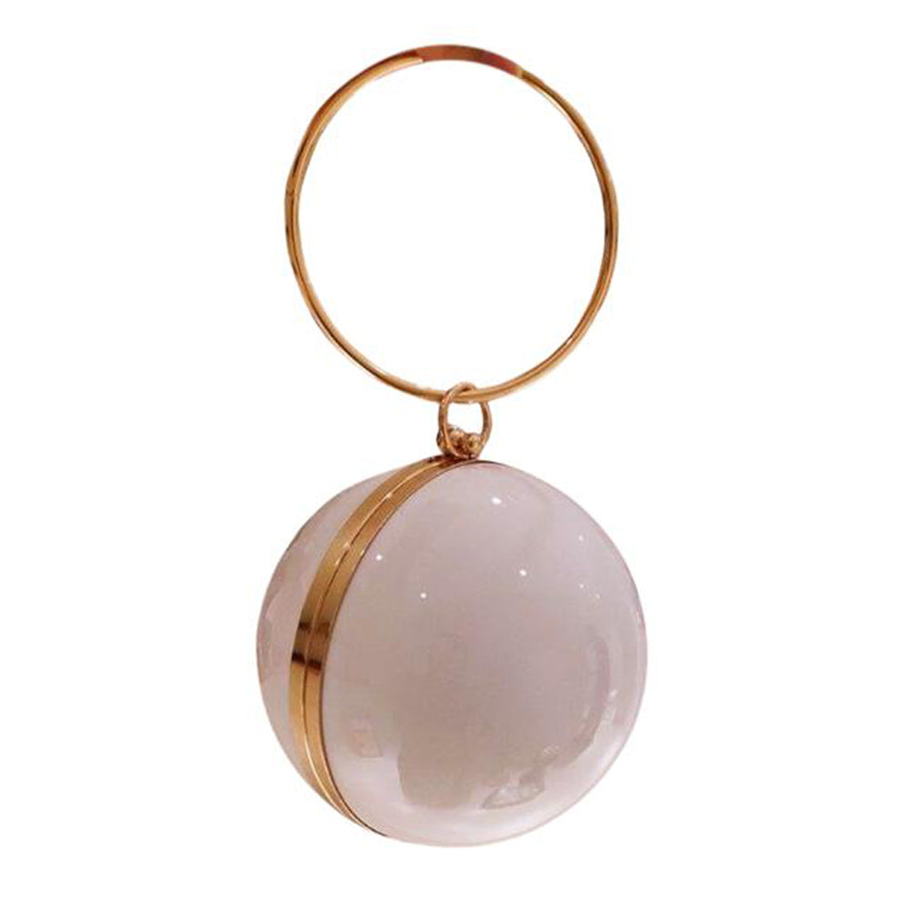 Acrylic Round Ball Shoulder Bag For Women Crossbody With Chain Transparent  Clutch