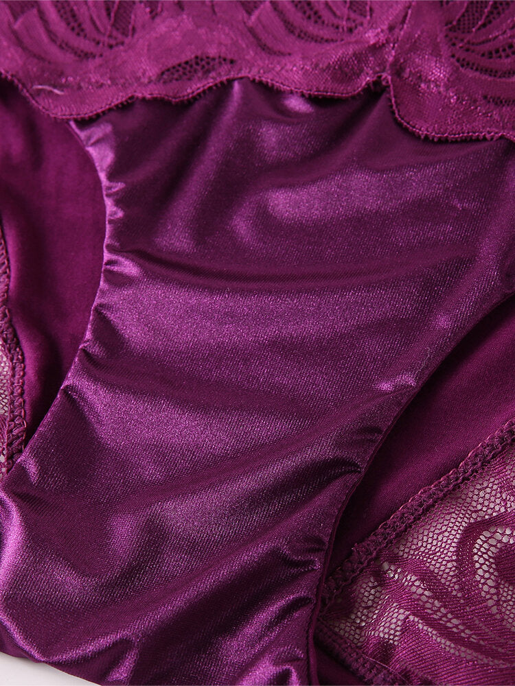 Women's High Waist Modal Lace Soft Comfy Panty