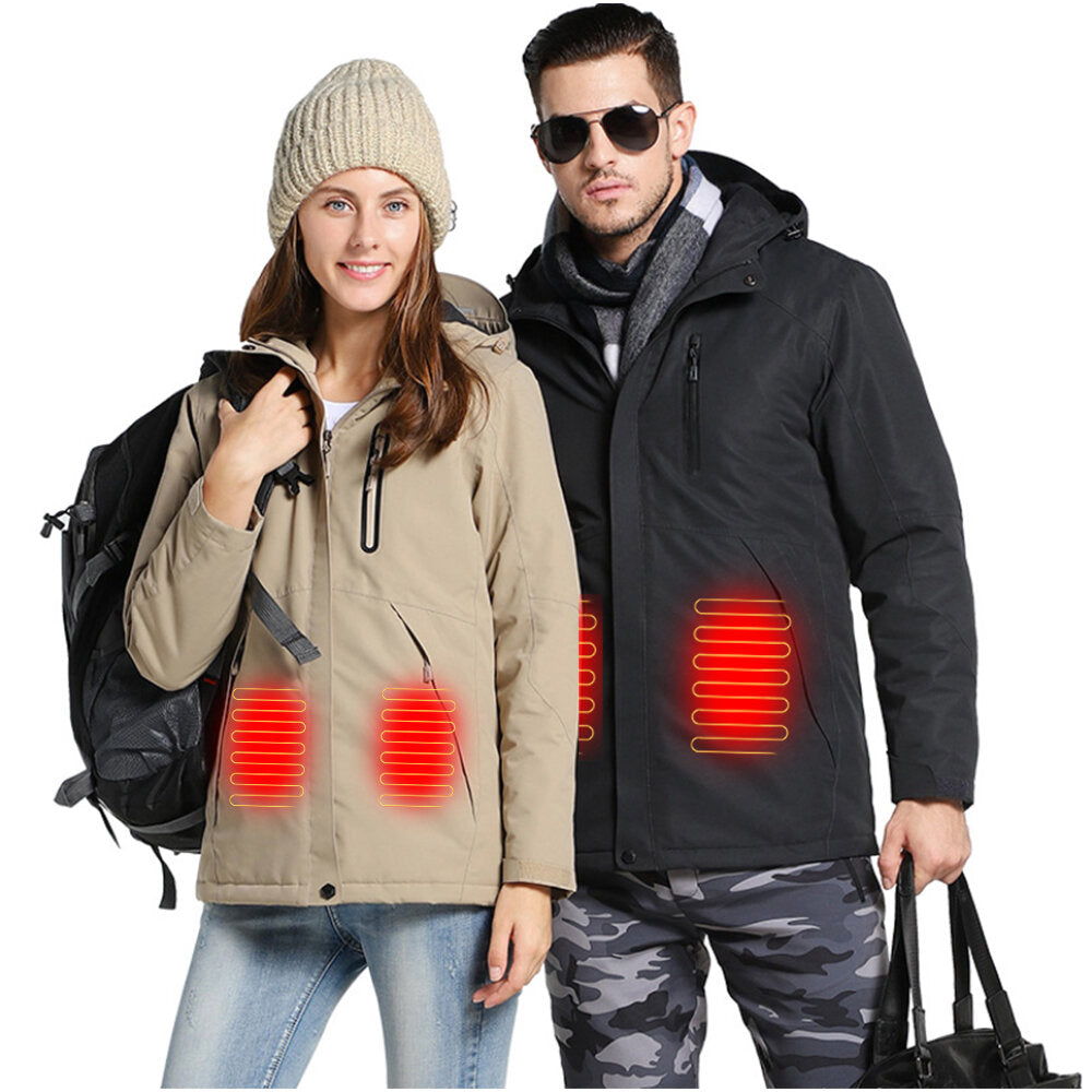 Electric Heated Coat USB Charging Smart Winter Jacket Men & Women Outdoor Hiking Waterproof