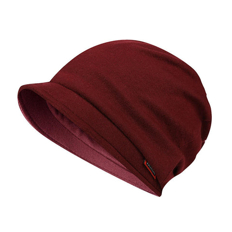 Women Vintage Print Short Brimmed Beret Hat Winter Cotton Earmuffs Turban Caps