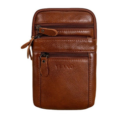 Genuine Leather Waist Bag Multi-pocket Belt Phone Shoulder For Men