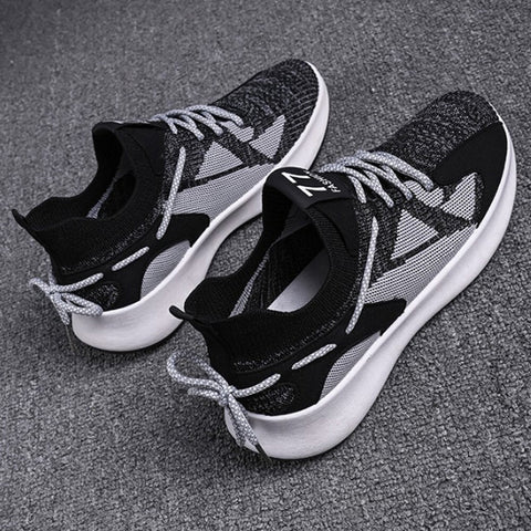 Men's Running Shoes Shock Absorption Ultralight Breathable Comfortable Sports Sneakers Walking Flying Woven Casual Shoes