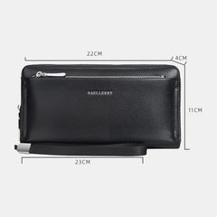 Men Faux Leather Long Wallet Clutches Bag Phone Bag