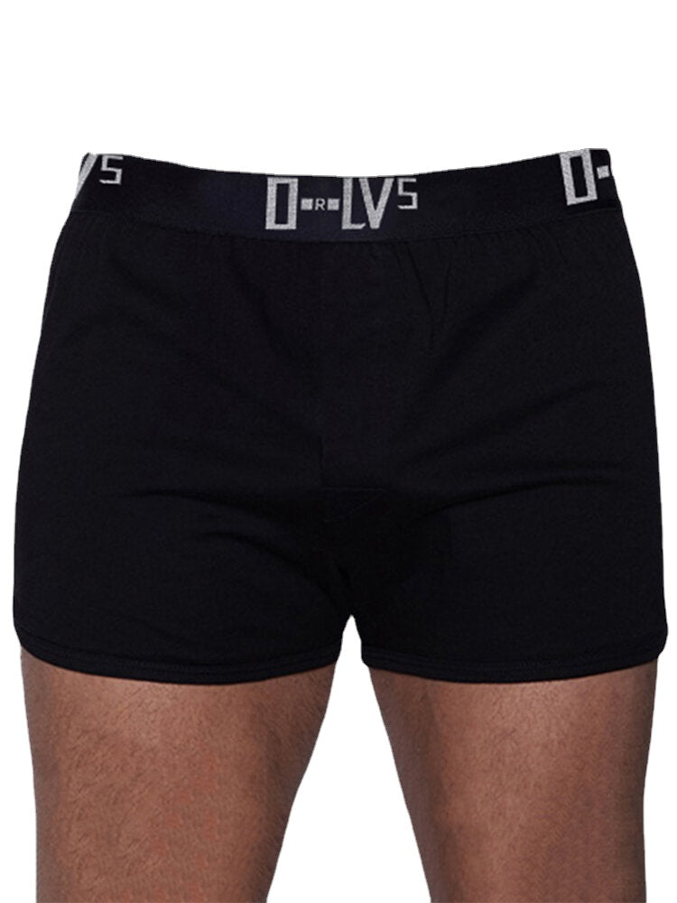 Mens Cotton Plain Loose Breathable Thin Home Elastic Mid Waist Shorts Boxers