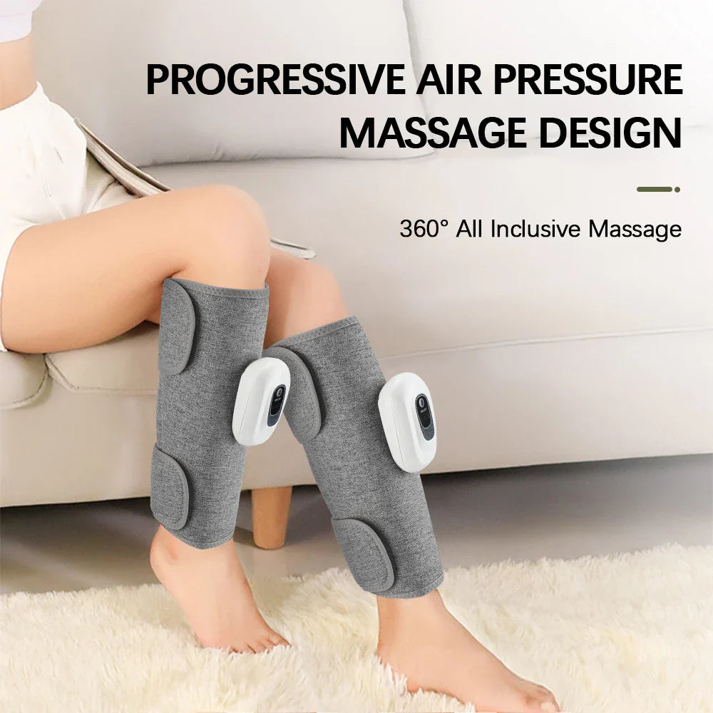 Electric 360° Air Pressure Calf Massager, Wireless Leg Massage, 3 Modes, Airbag Compression, Enhances Blood Circulation