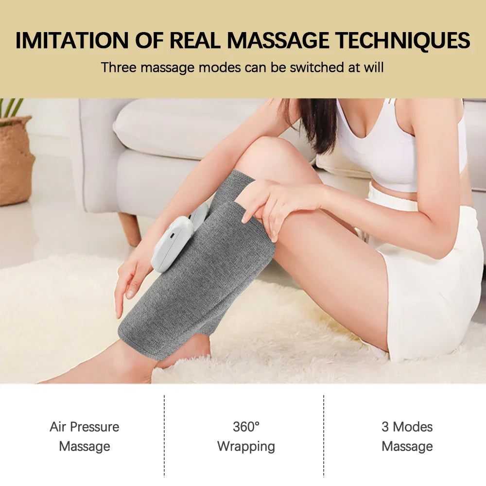 Electric Calf & Leg Massager with Heat for Blood Circulation, Air Pressure Muscle Relaxation Machine