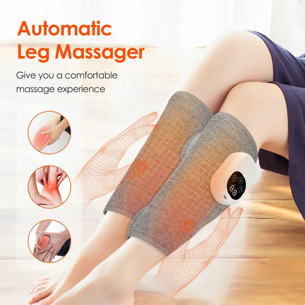 Electric Calf & Leg Massager with Heat for Blood Circulation, Air Pressure Muscle Relaxation Machine