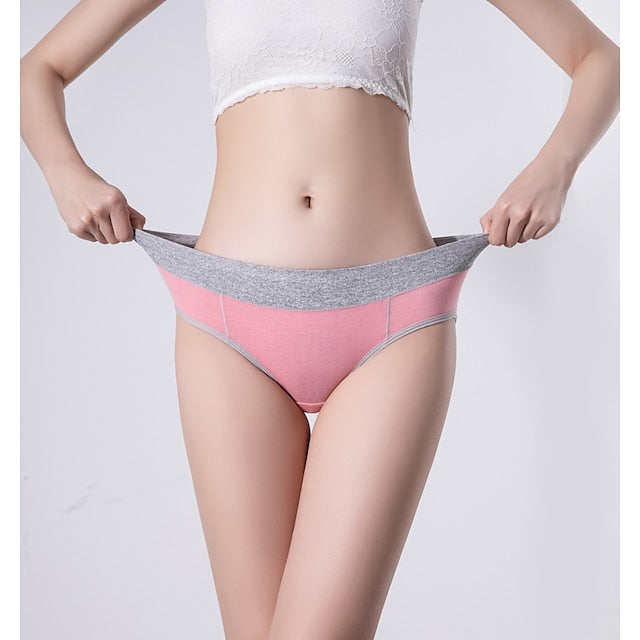 Women‘s High Waisted Cotton Underwear Soft Breathable Panties Stretch Briefs Regular & Plus Size 1 Piece