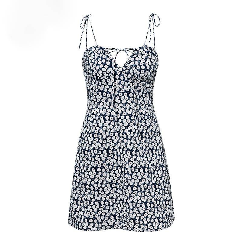 Cotton Fashion Chic Beach Lace Up Sexy Mini Dress - Sheseelady