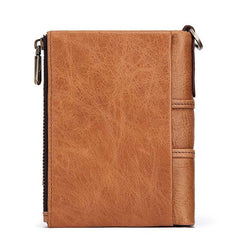 Men RFID Genuine Leather Coin Bag Detachable Card Holder Wallet