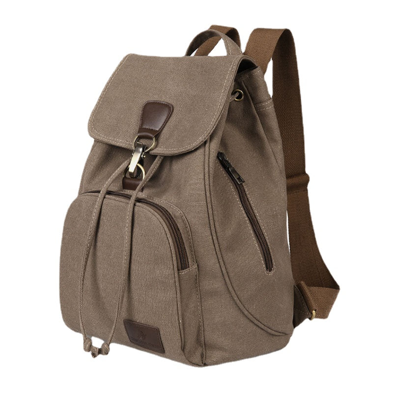 Unisex Canvas Drawstring Large Capacity Travel 15 Inch Multi-Carry Bag Backpack Shoulder Bag Handbag