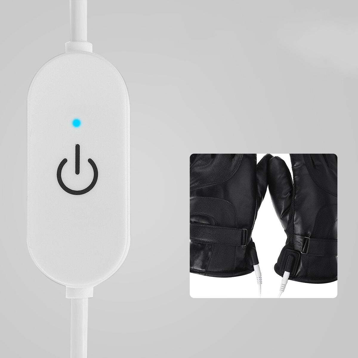 1 Pair Winter Heated Gloves USB Rechargeable Electric Thermal Insulated Gloves for Winter Sports Climbing Cycling