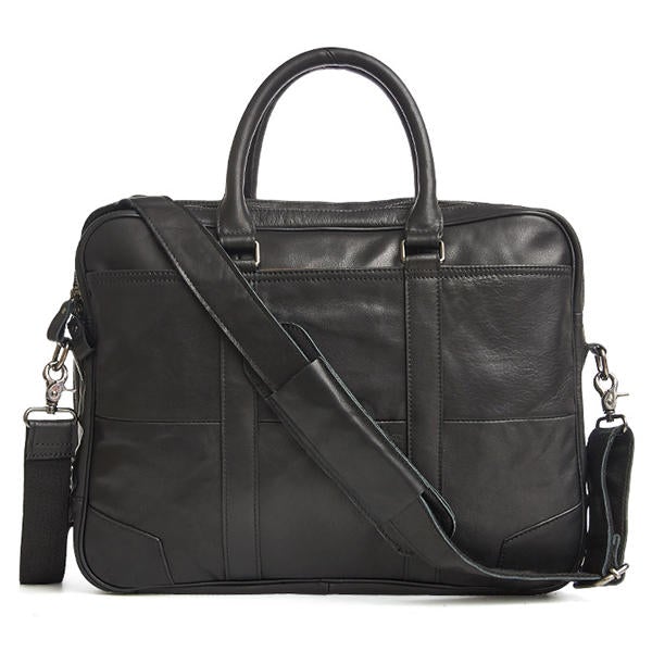 Genuine Leather Business Laptop Bag Briefcase Crossbody