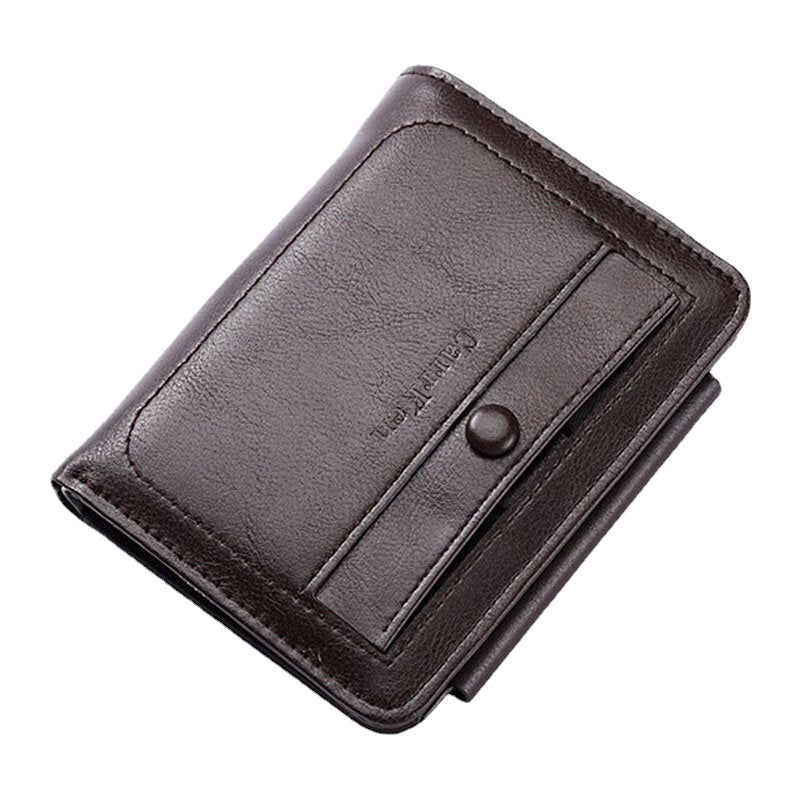 Men Retro Zipper Wallet Card Holder Coin Bag Card Holder