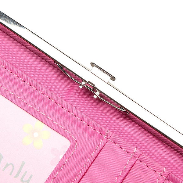 Women Candy Color Bowkot 5.5 Inch Phone Wallets Case Hasp Long Purse Clutches