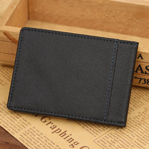 Creative Money Clip Men PU Purse Slight Colorful Wallet