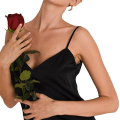 Sexy Ladies' V-neck Backless Spaghetti Strap Stain Dress For Party