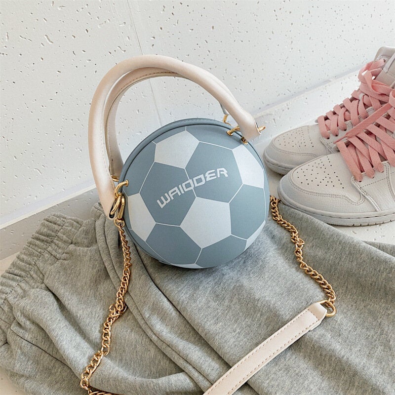 women fashion basketball football chains casual handbag crossbody bag