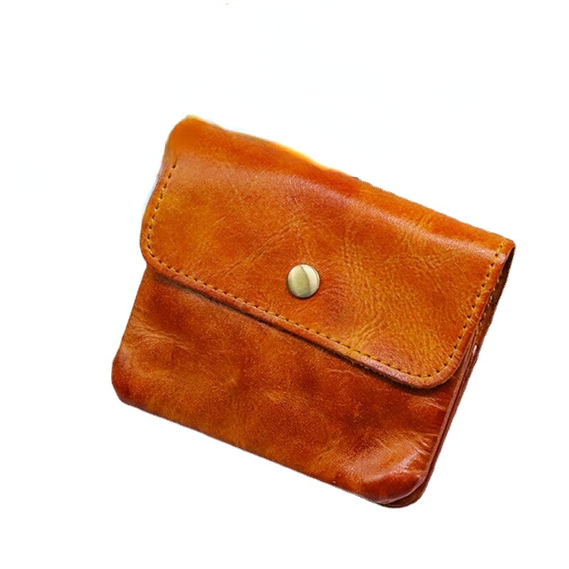 Unisex Genuine Leather Multi-card Slot Card Holder Multifunction Coin Purse Cowhide Small Wallet